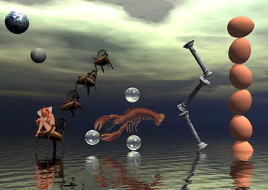 Girl Lobster and Eggs