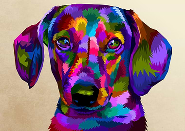 colorful Dachshund