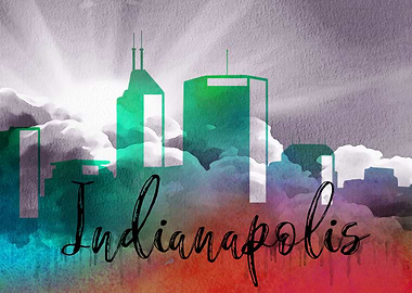 Indianapolis City Skyline