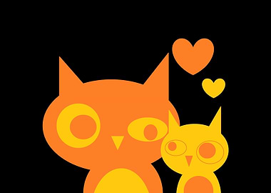 Catowls Mother with Little