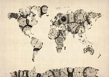 Clocks World Map