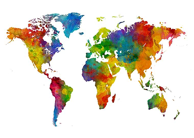 World Map Watercolor