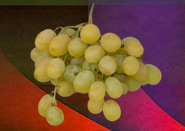 Bunch of white grapes