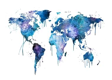 World Map Painting