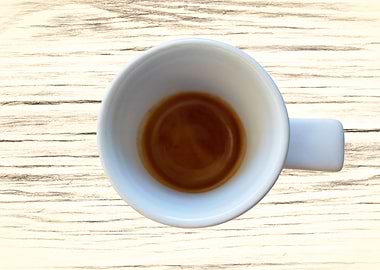 espresso coffee in cup