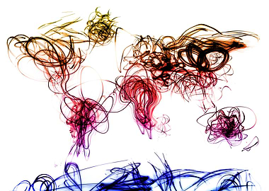 World Map Light Writing