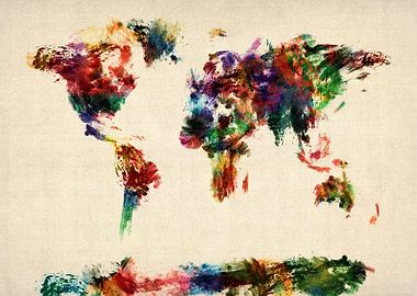 World Map Painting