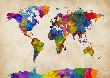 World Map Watercolor
