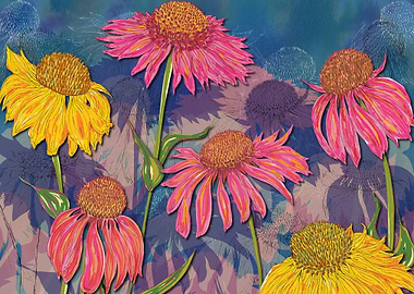 Colourful Coneflowers