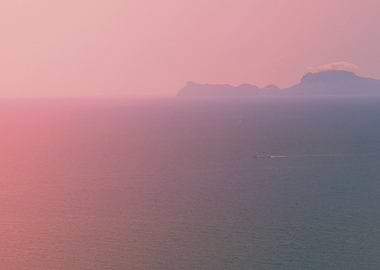 Coral color seascape at mo