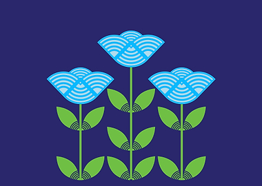 Japanese blue flowers