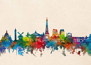 paris watercolor