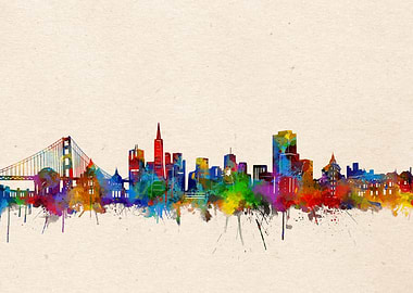 san francisco watercolor