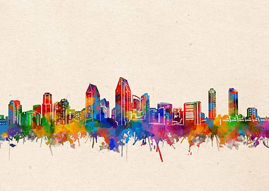 san diego watercolor