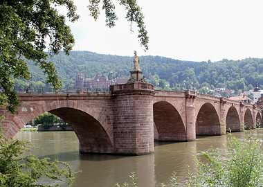 Old german Neckar bridge