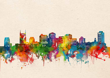 nashville watercolor