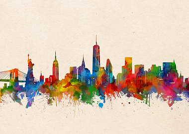new york watercolor