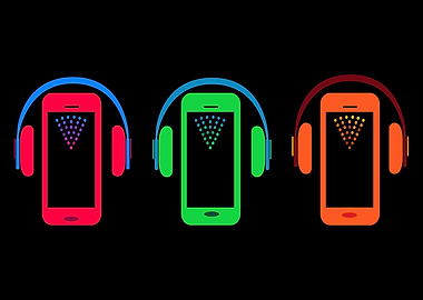 Mobile phone icons music