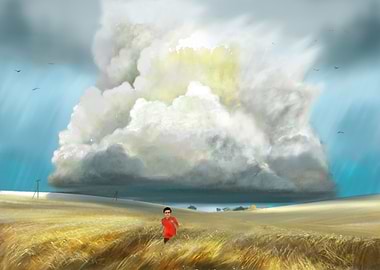 running through the fields