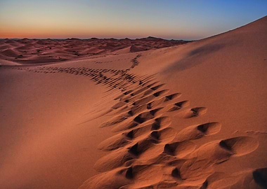 Sahara desert Footprints
