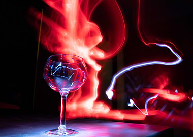 Red Neon Night Life Wine