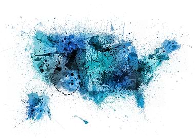 United States Splash Map