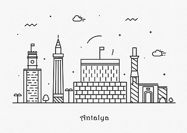 Antalya City Skyline