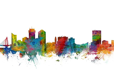 Wichita Kansas Skyline