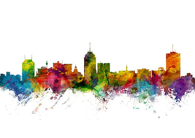 Fresno California Skyline