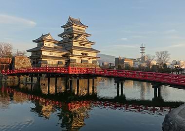 Sunset at Matsumoto Castle