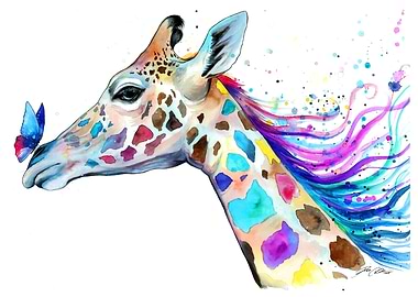 Rainbow giraffe