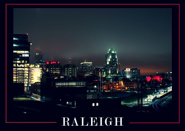 Raleigh Skyline at Night