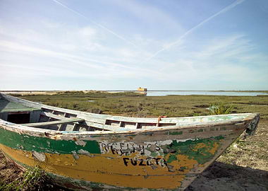 Fishing boat near Fuseta