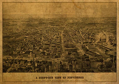 Vintage Map of Providence