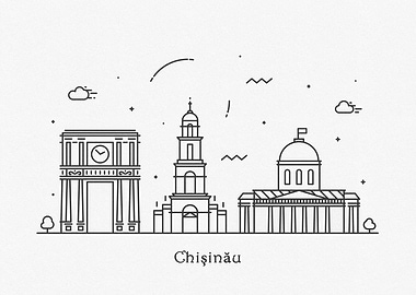 Chisinau City Skyline