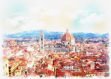 Florence golden sunset