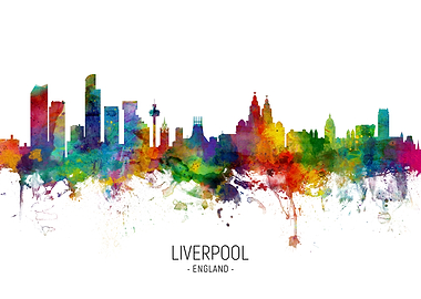 Liverpool England Skyline