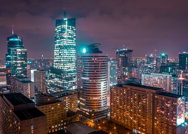 Warsaw by night