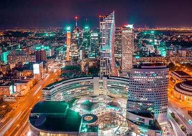 Warsaw by night