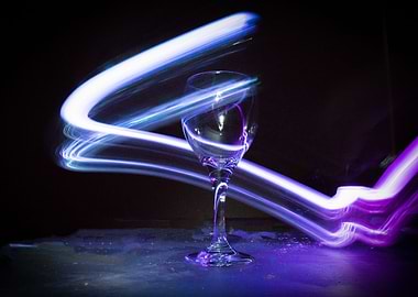 Blue and Purple Neon Wine