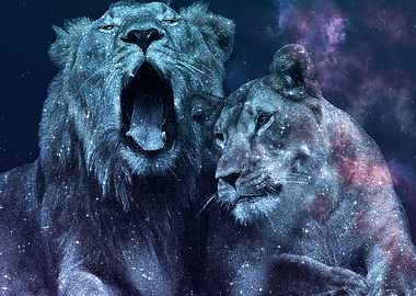 Lions Couple Galaxy