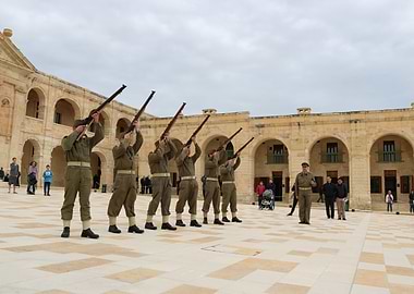 Soldiers at Manoel Island