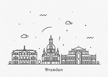 Dresden City Skyline