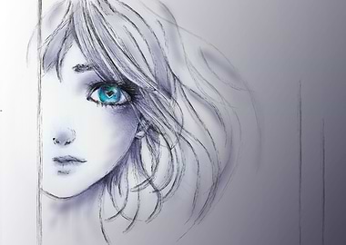 abstract portrait girl