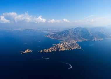 Marseille helicopter view