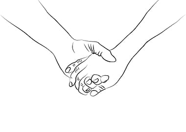 Holding Hands Drawing