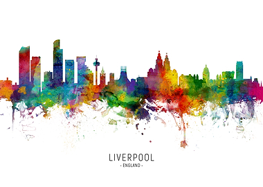 Liverpool England Skyline