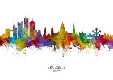 Brussels Belgium Skyline