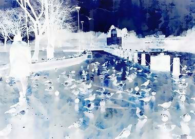 Girl Among The Pigeons 2