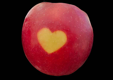 apple heart and love